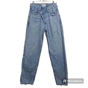 AGOLDE Criss Cross Upsized Button Fly Denim Jeans Size 25